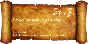 Szedlacsek Zelinda névjegykártya